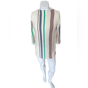 70s Vintage Sears Boatneck Stripe Tunic Sweater Vintage Deadstock